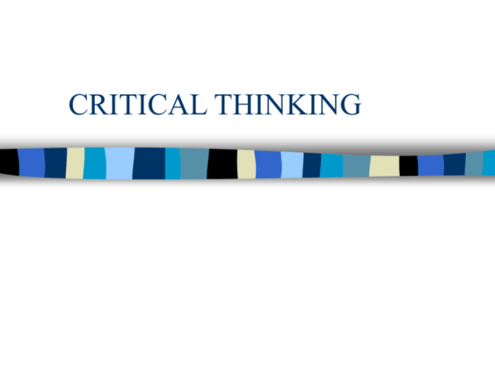 Dlc 313 the critical thinking process