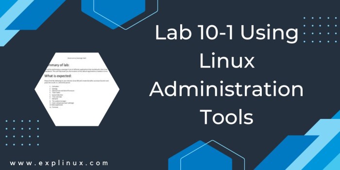 Lab 10-1: using linux administration tools